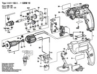 Bosch 0 601 135 003 Gbm 10 Drill 230 V / Eu Spare Parts